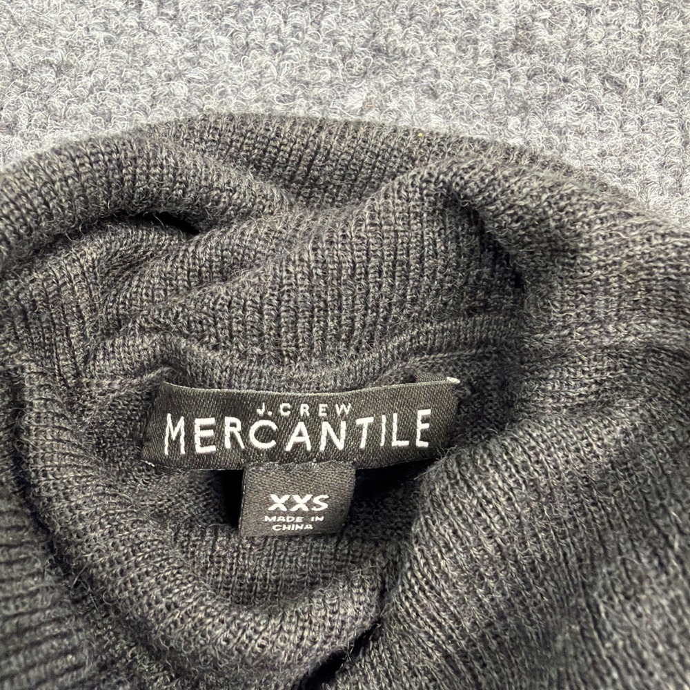 J Crew Mercantile Women's 2XS Gray Merino Wool Blend Turtleneck - Picture 4 of 6